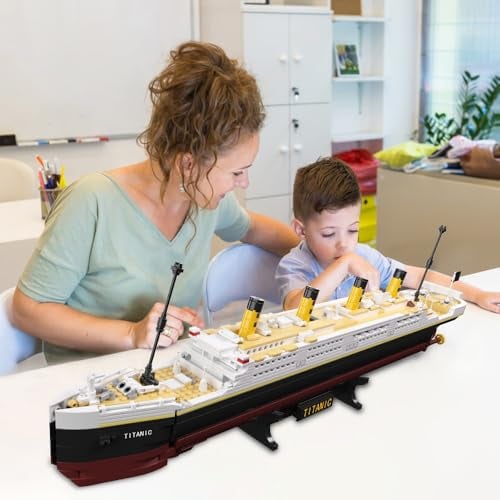 NETEHU TITANIC BOAT MODEL JUEGO DE BLOQUES DE CONSTRUCCIÓN DE 1465 PIEZAS MODELO DE CRUCERO DE LADRILLOS JUGUETES EDUCATIVOS - 3