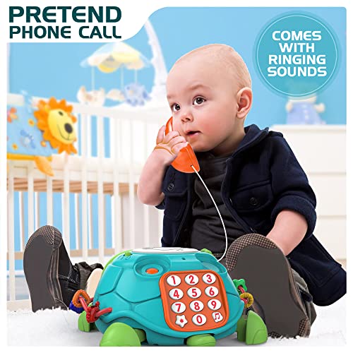 JYUSMILE JUGUETES PARA BEBÉS DE 6 A 12 MESES JUGUETES MUSICALES DE TORTUGAS QUE GATEAN PARA BEBÉS JUGUETE EDUCATIVO - 3