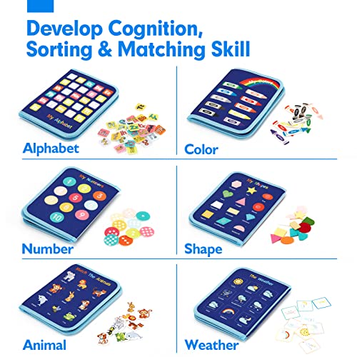 HAHALAND PANEL SENSORIAL PARA NIÑOS PEQUEÑOS JUGUETES MONTESSORI PARA PREESCOLAR ACTIVIDADES DE APRENDIZAJE CON HABILIDADES - 4