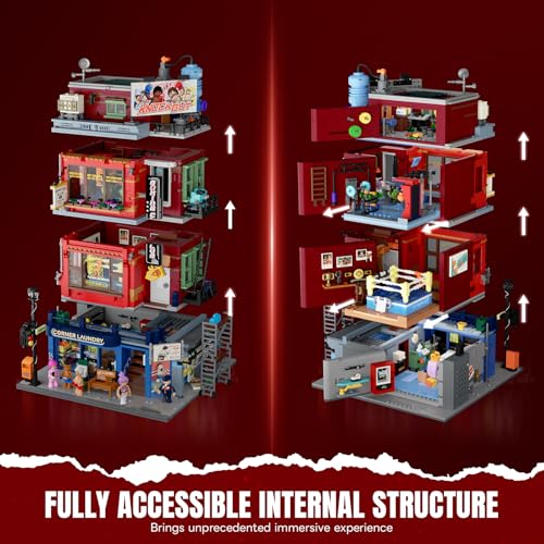LUMIBRICKS STREET FUSION BOXING CLUB JUEGO DE LADRILLOS DE ILUMINACIÓN KIT DE COLECCIÓN DE JUEGO MODULAR PARA CIUDAD Y PUEBLO - 2