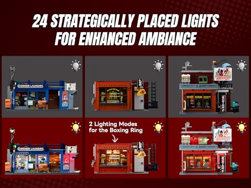 LUMIBRICKS STREET FUSION BOXING CLUB JUEGO DE LADRILLOS DE ILUMINACIÓN KIT DE COLECCIÓN DE JUEGO MODULAR PARA CIUDAD Y PUEBLO - 4