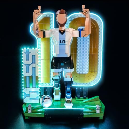 BRICKBLING ILUMINACIÓN COMPATIBLE CON LEGO LIONEL MESSI SOCCER LEGEND LUZ CREATIVA COMPATIBLE CON LEGO 43015 NO VIENE CON MODELO - 1