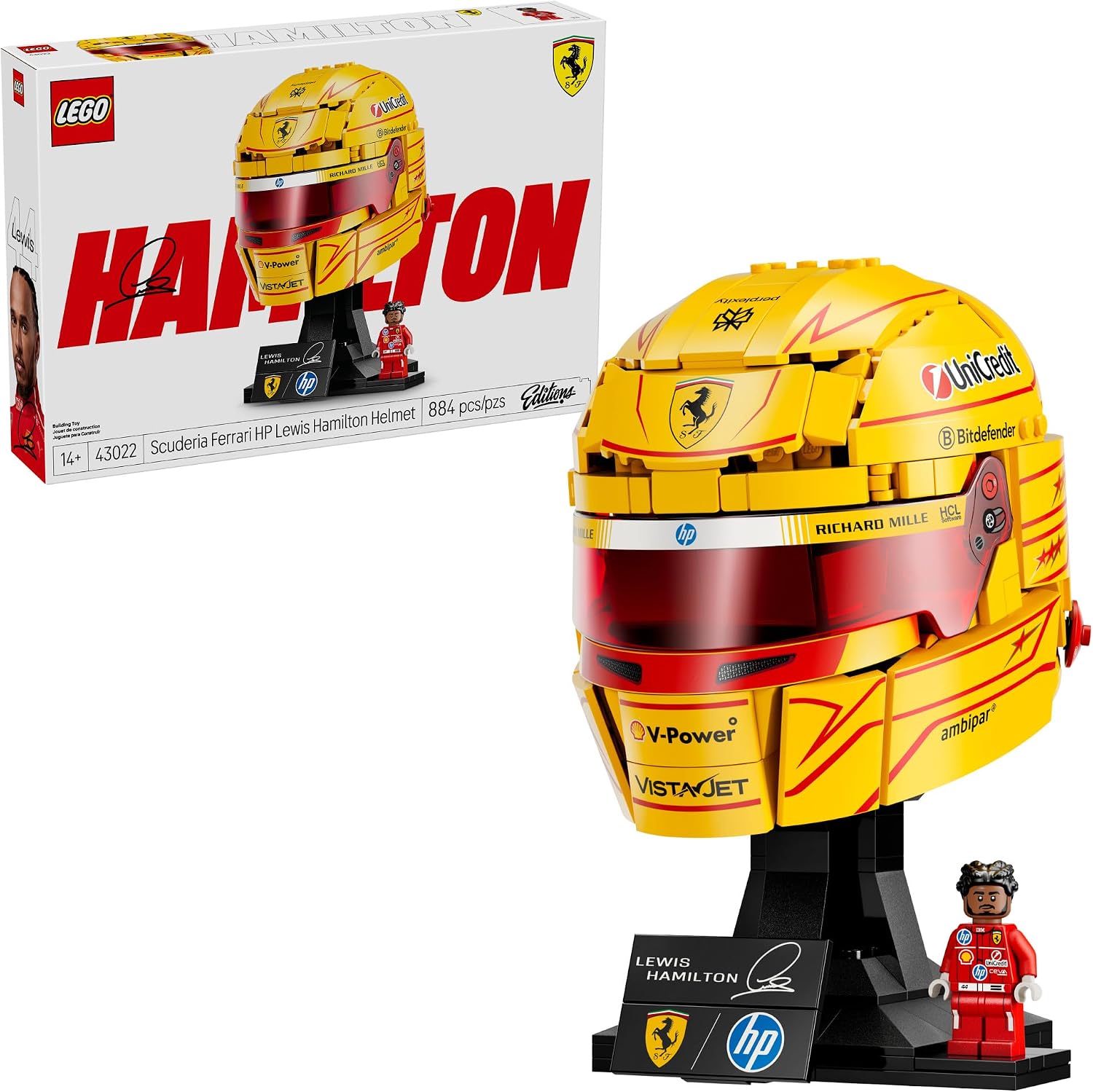 LEGO EDITIONS SCUDERIA FERRARI HP LEWIS HAMILTON CASCO JUEGO DE CONSTRUCCIÓN PARA ADOLESCENTES A PARTIR DE 14 AÑOS PANTALLA - 1