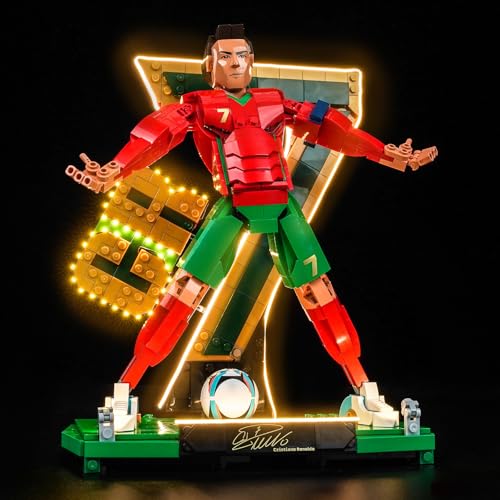 KIT DE LUCES LED MEJORADO COMPATIBLE CON LEGO LIONEL MESSI JUEGO DE CONSTRUCCIÓN DE LEYENDA DE FÚTBOL DECORACIÓN DE LUCES - 1