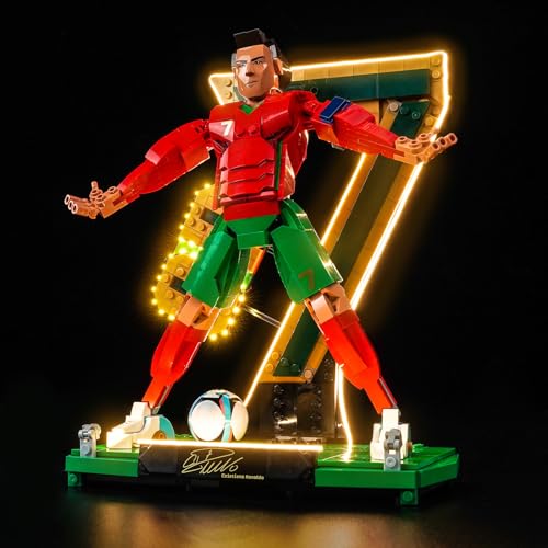 KIT DE LUCES LED MEJORADO COMPATIBLE CON LEGO LIONEL MESSI JUEGO DE CONSTRUCCIÓN DE LEYENDA DE FÚTBOL DECORACIÓN DE LUCES - 2