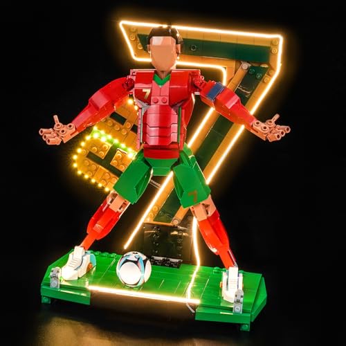 KIT DE LUCES LED MEJORADO COMPATIBLE CON LEGO LIONEL MESSI JUEGO DE CONSTRUCCIÓN DE LEYENDA DE FÚTBOL DECORACIÓN DE LUCES - 3