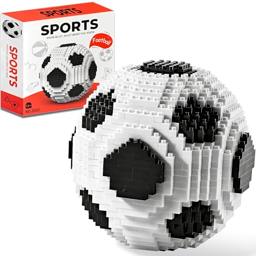 KAPTEIN JUEGO DE BLOQUES DE CONSTRUCCIÓN DE BALÓN DE FÚTBOL 850 PIEZAS DE MINI LADRILLOS 3D JUGUETE DE CONSTRUCCIÓN DESAFIANTE - 1