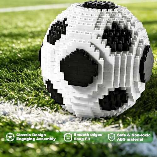 KAPTEIN JUEGO DE BLOQUES DE CONSTRUCCIÓN DE BALÓN DE FÚTBOL 850 PIEZAS DE MINI LADRILLOS 3D JUGUETE DE CONSTRUCCIÓN DESAFIANTE - 4