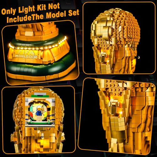 VAODEST KIT DE ILUMINACIÓN LED PARA LEGO FIFA WORLD CUP OFFICIAL TROPHY 43020 LUCES DECORATIVAS CREATIVAS COMPATIBLES CON JUEGOS - 2