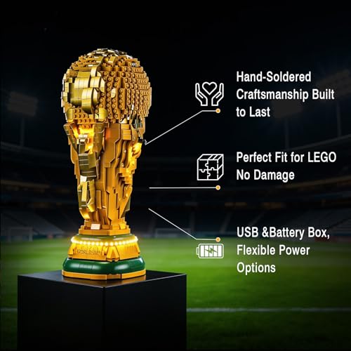 VAODEST KIT DE ILUMINACIÓN LED PARA LEGO FIFA WORLD CUP OFFICIAL TROPHY 43020 LUCES DECORATIVAS CREATIVAS COMPATIBLES CON JUEGOS - 4