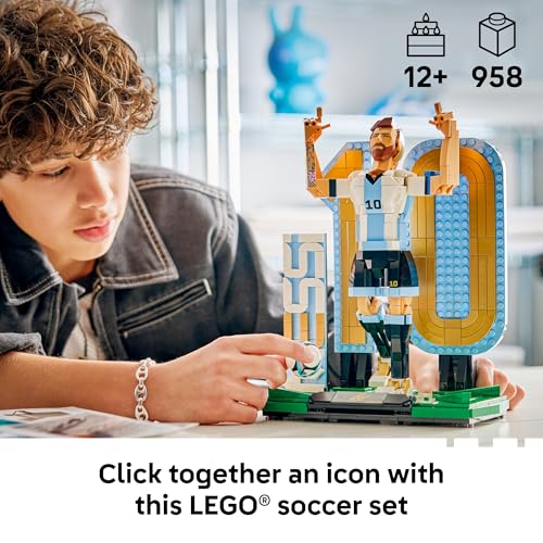 LEGO EDITIONS LIONEL MESSI JUEGO DE COLECCIONISTA JUGUETE DE CONSTRUCCIÓN PARA NIÑOS COLECCIONABLE DE FÚTBOL DECORACIÓN - 3