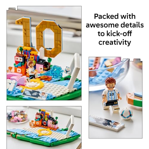 LEGO EDITIONS LIONEL MESSI JUEGO DE COLECCIONISTA JUGUETE DE CONSTRUCCIÓN PARA NIÑOS COLECCIONABLE DE FÚTBOL DECORACIÓN - 4