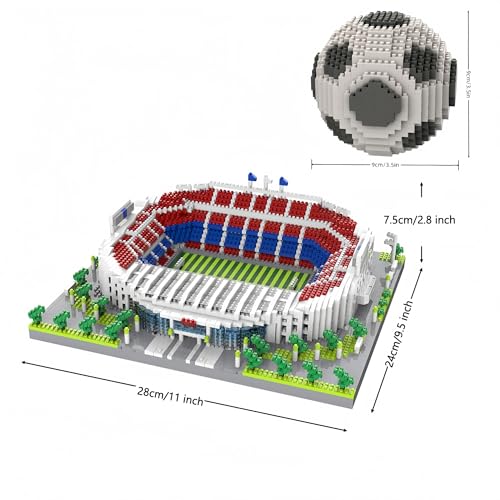 JUEGO DE 4200PIEZAS DE ESTADIO DE FÚTBOL DE BARCELONA CON BALÓN DE FÚTBOL MICRO BLOQUES DE CONSTRUCCIÓN QUE CREA UN CAMPO - 5