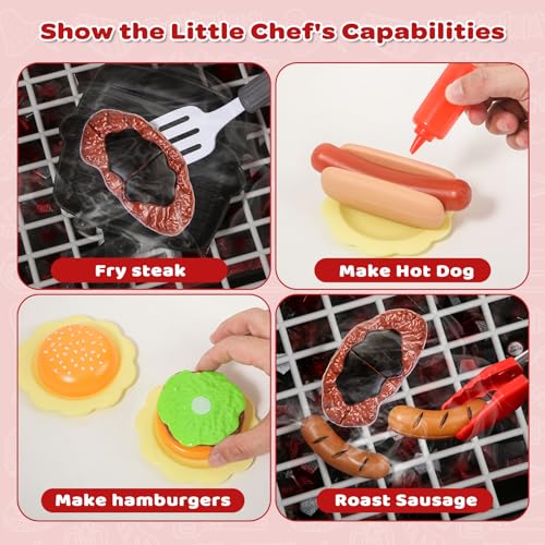 JUEGO DE JUGUETES DE COCINA DE 35 PIEZAS JUEGO DE PARRILLA DE JUGUETE PARA BBQ JUEGO DE JUGUETES DE COCINA JUEGO DE PEQUEÑO CHEF - 4