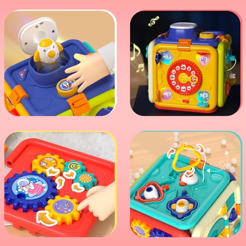 COVSEN JUGUETE MONTESSORI PARA REGALO DE NIÑA DE 1 AÑO TABLERO OCUPADO 6 EN 1 PARA NIÑOS PEQUEÑOS DE 1 2 3 4 AÑOS JUGUETES - 5