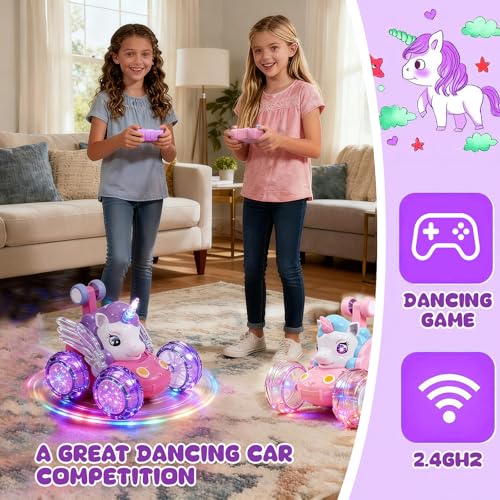 UNICORN TOYS AUTO RC PARA NIÑAS DE 4 A 6 AÑOS BONITO JUGUETE DE CONTROL REMOTO PARA PRINCIPIANTES TODO TERRENO DE ALTA VELOCIDAD - 3
