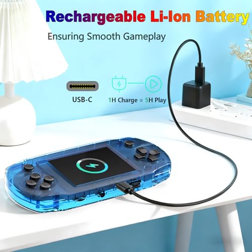 CONSOLA DE JUEGOS DE MANO PARA NIÑOS PRECARGADA CON 100 VIDEOJUEGOS RETRO SISTEMA DE JUEGOS PORTÁTIL CON BATERÍA RECARGABLE - 5