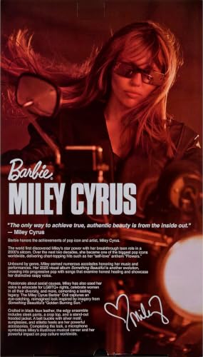 BARBIE SIGNATURE DOLL MILEY CYRUS POSABLE COLLECTIBLE IN FAUX LEATHER OUTFIT WITH HOOD AND HEELS FAUX LEATHER OUTFIT HOOD HEELS - 6