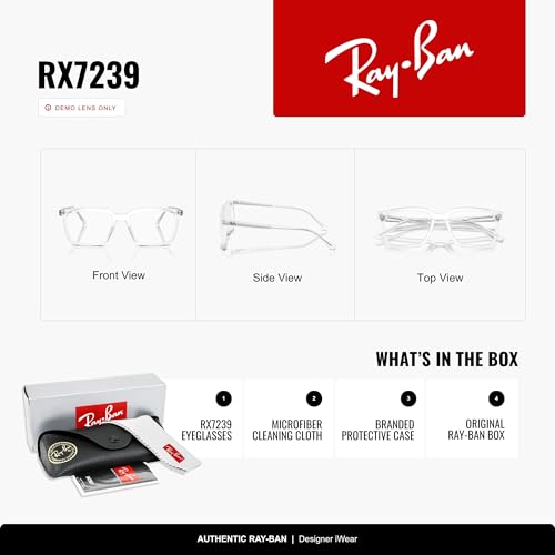 RAYBAN UNISEX RX7239 ALAIN RECTANGULAR PRESCRIPTION EYEWEAR FRAMES - 2