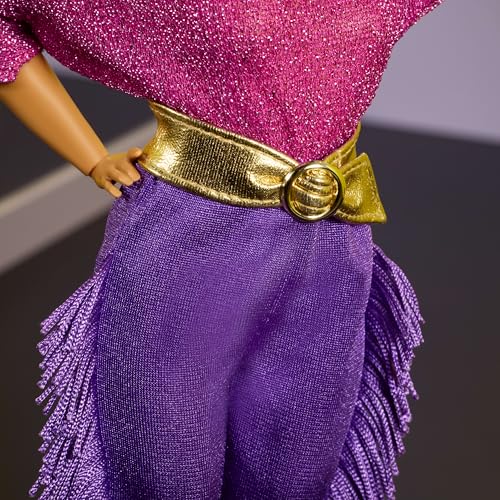 MUÑECA BARBIE SIGNATURE COLECCIÓN TRIBUTO A DEBBIE ALLEN MUÑECA ARTICULADA CON TOP SIN HOMBROS CINTURÓN DORADO Y PANTALONES - 4