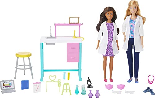 BARBIE JUEGO DE LABORATORIO CIENTÍFICO CON 2 MUÑECAS BANCO DE LABORATORIO Y MÁS DE 10 ACCESORIOS EXCLUSIVO DE AMAZON - 2