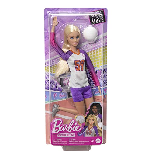MUÑECA BARBIE Y ACCESORIOS MUÑECA DE VOLEIBOL PROFESIONAL DE BARBIE MADE TO MOVE CON UNIFORME Y PELOTA - 6