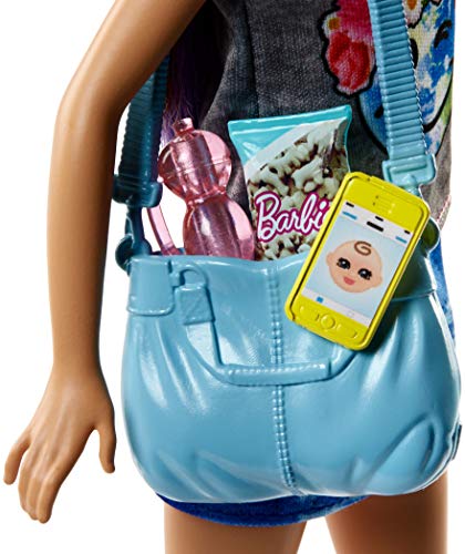 BARBIE SET DE JUEGOS DE NIÑERA CON MUÑECA SKIPPER MUÑECO BEBÉ COCHECITO SALTARÍN Y ACCESORIOS TEMÁTICOS PARA NIÑOS DE 3 A 7 AÑOS - 7