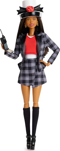 MUÑECA BARBIE SIGNATURE COLECCIONABLE CLUELESS DIONNE CON TRAJE A CUADROS BLANCO Y NEGRO SOMBRERO ALTO Y ACCESORIO DE TELÉFONO - 2