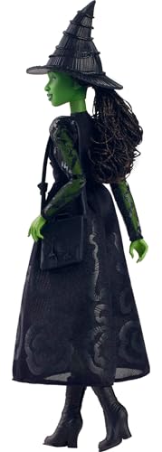 MATTEL UNIVERSAL WICKED ELPHABA MUÑECA DE MODA Y ACCESORIOS CON PIEL VERDE CABELLO NEGRO TRENZADO POSABILIDAD Y APARIENCIA - 6