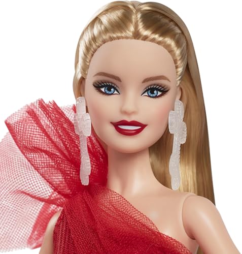 MUÑECA BARBIE SIGNATURE MUÑECA DE MODA FESTIVA DE CABELLO RUBIO 2024 CON VESTIDO Y FALDA A CUADROS REGALO DE COLECCIÓN - 2