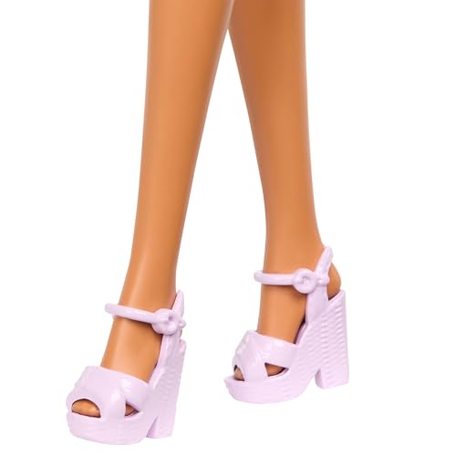 BARBIE FASHIONISTAS DOLL 228 BLIND BARBIE DOLL CON PARTE SUPERIOR ROSA Y FALDA CON VOLANTES CON BASTÓN Y GAFAS DE SOL - 5