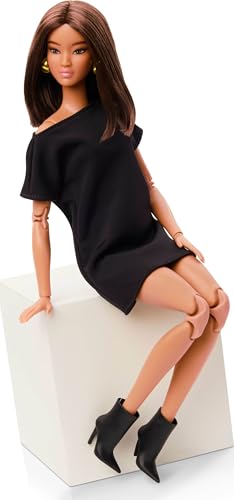BARBIE BASICS MODEL 01 MUÑECA COLECCIONISTA CON CABELLO MORENO MINI VESTIDO Y ZAPATOS NEGROS MODA DE AJUSTE UNIVERSAL CUERPO - 4