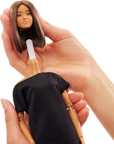 BARBIE BASICS MODEL 01 MUÑECA COLECCIONISTA CON CABELLO MORENO MINI VESTIDO Y ZAPATOS NEGROS MODA DE AJUSTE UNIVERSAL CUERPO - 6