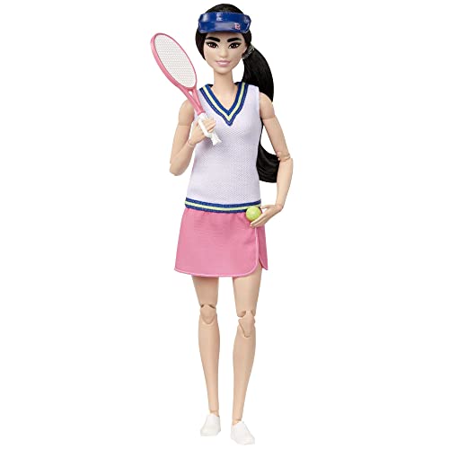 MUÑECA BARBIE Y ACCESORIOS MUÑECA DE JUGADORA DE TENIS PROFESIONAL CON RAQUETA Y PELOTA - 1