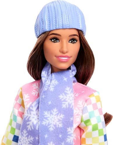 BARBIE CAREERS MUÑECA SNOWBOARDER CON CHAQUETA DE NIEVE ROSA PANTALONES Y BOTAS CON MÁS DE 10 ACCESORIOS INCLUYENDO SNOWBOARD - 3