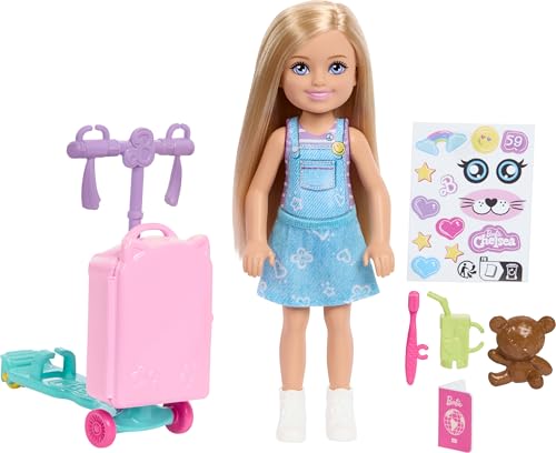 BARBIE CLUB CHELSEA LIMITLESS ADVENTURE BLONDE MUÑECA SCOOTER RODANTE Y ACCESORIOS TEMÁTICOS DE VIAJE - 1