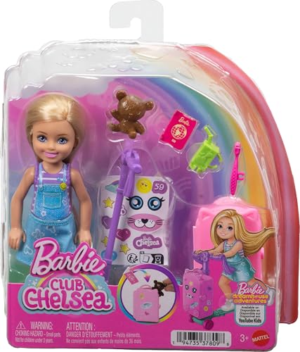 BARBIE CLUB CHELSEA LIMITLESS ADVENTURE BLONDE MUÑECA SCOOTER RODANTE Y ACCESORIOS TEMÁTICOS DE VIAJE - 5