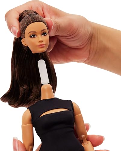 BARBIE BASICS MUÑECA COLECCIONISTA MODELO 05 CON CABELLO MORENO MINI VESTIDO NEGRO Y TACONES MODA DE AJUSTE UNIVERSAL CUERPO - 6