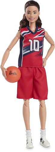 BARBIE MUÑECA EXCLUSIVA SUE BIRD CON ROPA DE UNIFORME NÚMERO 10 Y ACCESORIO DE BALONCESTO - 1