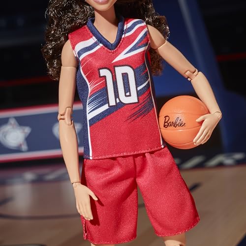 BARBIE MUÑECA EXCLUSIVA SUE BIRD CON ROPA DE UNIFORME NÚMERO 10 Y ACCESORIO DE BALONCESTO - 4