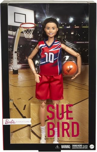 BARBIE MUÑECA EXCLUSIVA SUE BIRD CON ROPA DE UNIFORME NÚMERO 10 Y ACCESORIO DE BALONCESTO - 6