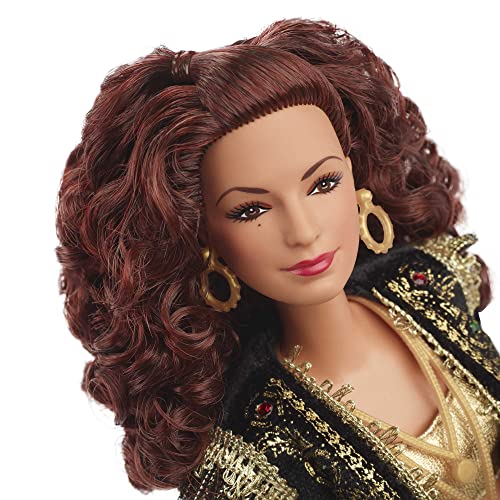 BARBIE SIGNATURE GLORIA ESTEFAN MUÑECA EN ORO Y NEGRO MODA Y ACCESORIOS CON MICRÓFONO REGALO PARA COLECCIONISTAS - 3