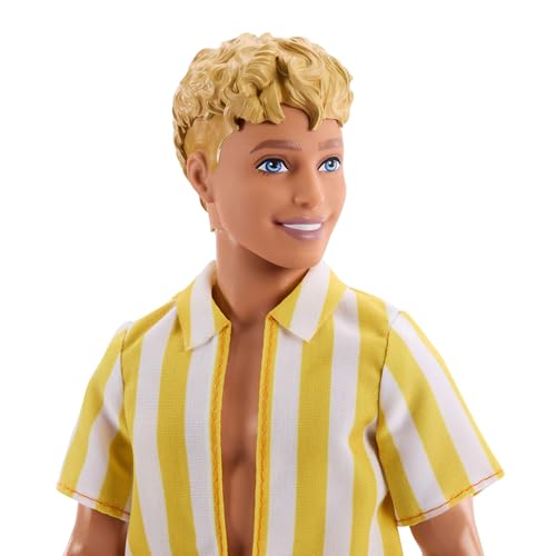 BARBIE FASHIONISTAS STYLE KEN DOLL 252 CON PELO RUBIO CON PANTALONES CORTOS DE LUNARES NARANJAS Y AMARILLOS CON CAMISA DE RAYAS - 3