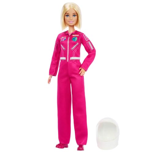 BARBIE CAREERS MUÑECA DE MODA ASTRONAUTA CON LOOK REMOVIBLE CON TRAJE ESPACIAL ROSA Y ZAPATOS MÁS ACCESORIO DE CASCO CARRERA - 1