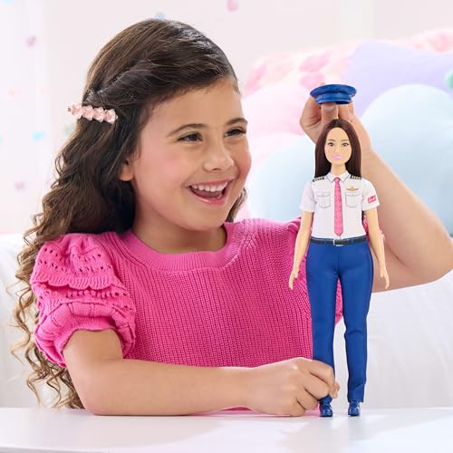 BARBIE CAREERS PILOT MUÑECA DE MODA QUE LLEVA ATUENDO REMOVIBLE CON UNIFORME DE VUELO Y ZAPATOS ADEMÁS DE ACCESORIO DE SOMBRERO - 2