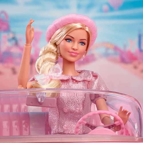 MUÑECA DE BARBIE DE LA PELÍCULA MARGOT ROBBIE COMO COLECCIONABLE CON BLUSA ROSA Y CONJUNTO DE TUTÚ CON FALDA CON CABELLO PEINADO - 3