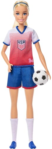BARBIE CARRERAS USSF MUÑECA DE FÚTBOL DE MODA VESTIDA CON ATUENDO DEPORTIVO EXTRAÍBLE Y ZAPATOS CON ACCESORIOS - 3