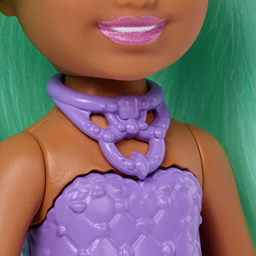 MUÑECA BARBIE CHELSEA INSPIRADA EN UNICORNIO CON PELO VERDE JUGUETES DE UNICORNIO DIADEMA CON CUERNO DE UNICORNIO Y COLA - 4
