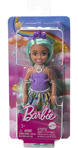 MUÑECA BARBIE CHELSEA INSPIRADA EN UNICORNIO CON PELO VERDE JUGUETES DE UNICORNIO DIADEMA CON CUERNO DE UNICORNIO Y COLA - 6