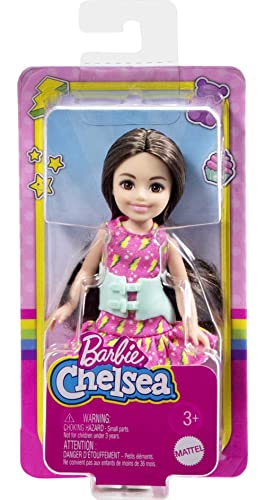 MUÑECA BARBIE CHELSEA MUÑECA PEQUEÑA CON ABRAZADERA PARA CURVATURA DE LA COLUMNA VERTEBRAL POR ESCOLIOSIS MORENA USANDO VESTIDO - 6